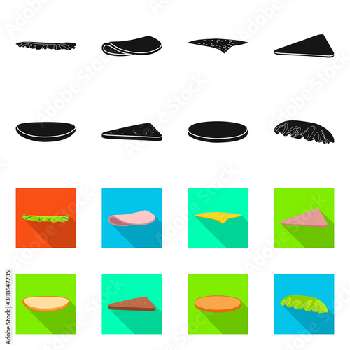 Isolated object of cooking and dinner logo. Collection of cooking and fast vector icon for stock.