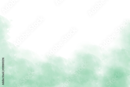 Light green watercolor background hand-drawn with space for text © Gala
