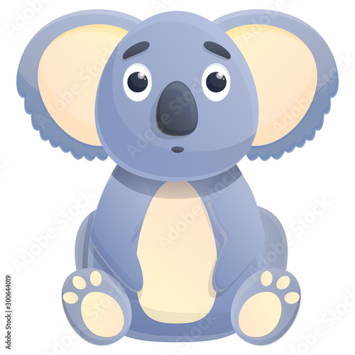 Photography koala cartoon icon, vector illustration