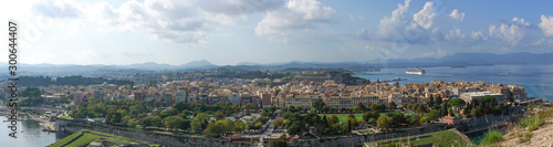 Kerkyra, Panoramic view of the city from the top.