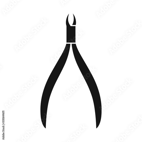 Isolated object of forceps and spa sign. Graphic of forceps and metal stock vector illustration.