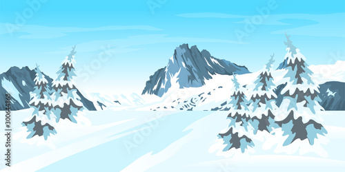 Winter rural landscape