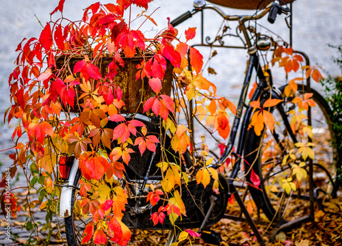old bike at an old town in austria
