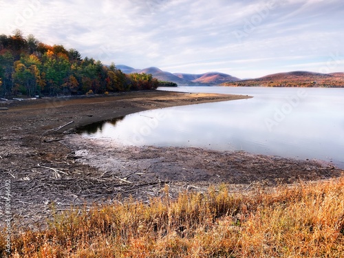 autumn landscape with river