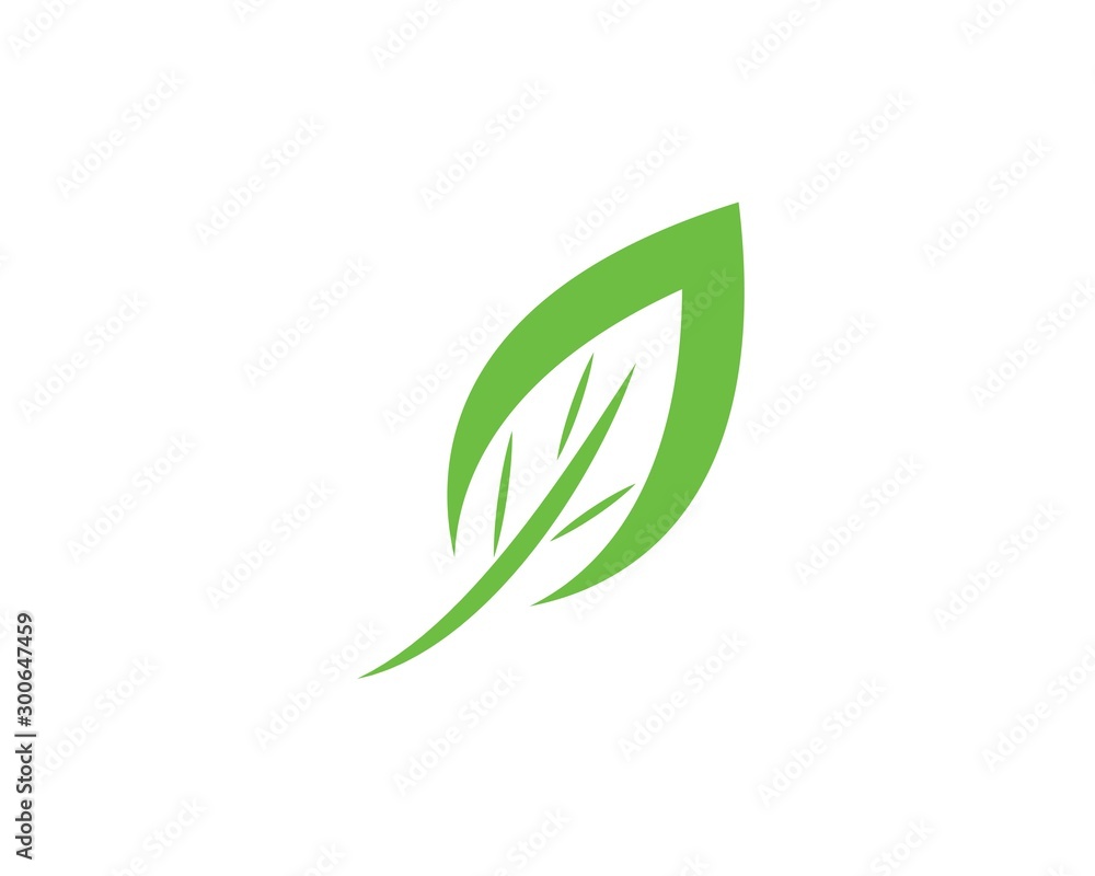 Fototapeta premium Logos of green leaf ecology nature element vector
