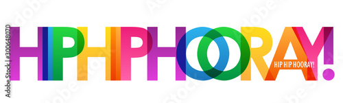 HIP HIP HOORAY! rainbow vector typography banner © Web Buttons Inc