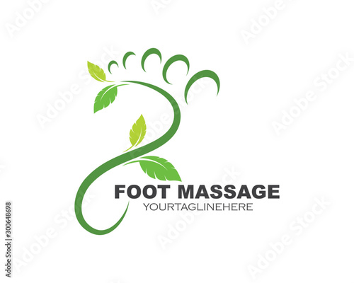 foot ilustration Logo vector for business massage,therapist design