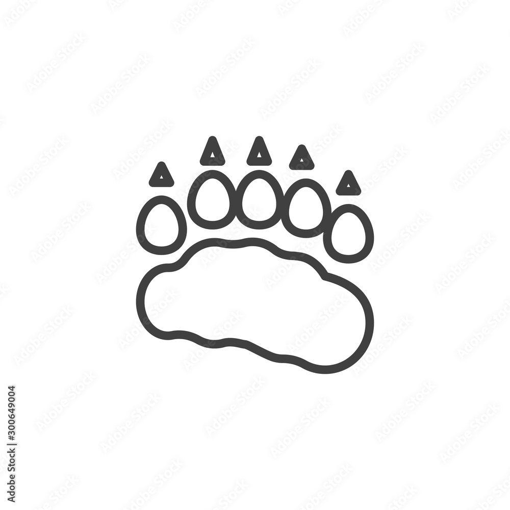 Grizzly Bear Paw Outline