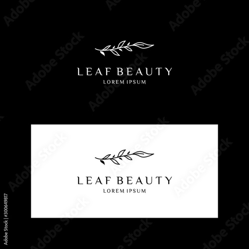 Tree branch leaf logo design vector