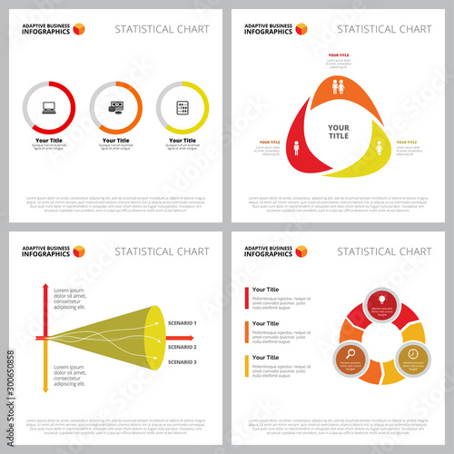 Creative diagram set for statistics, analysis, demography