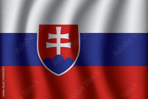 Free Download Waving Flag of Slovakia. Slovakia Icon vector illustration eps10. - GFXLoad