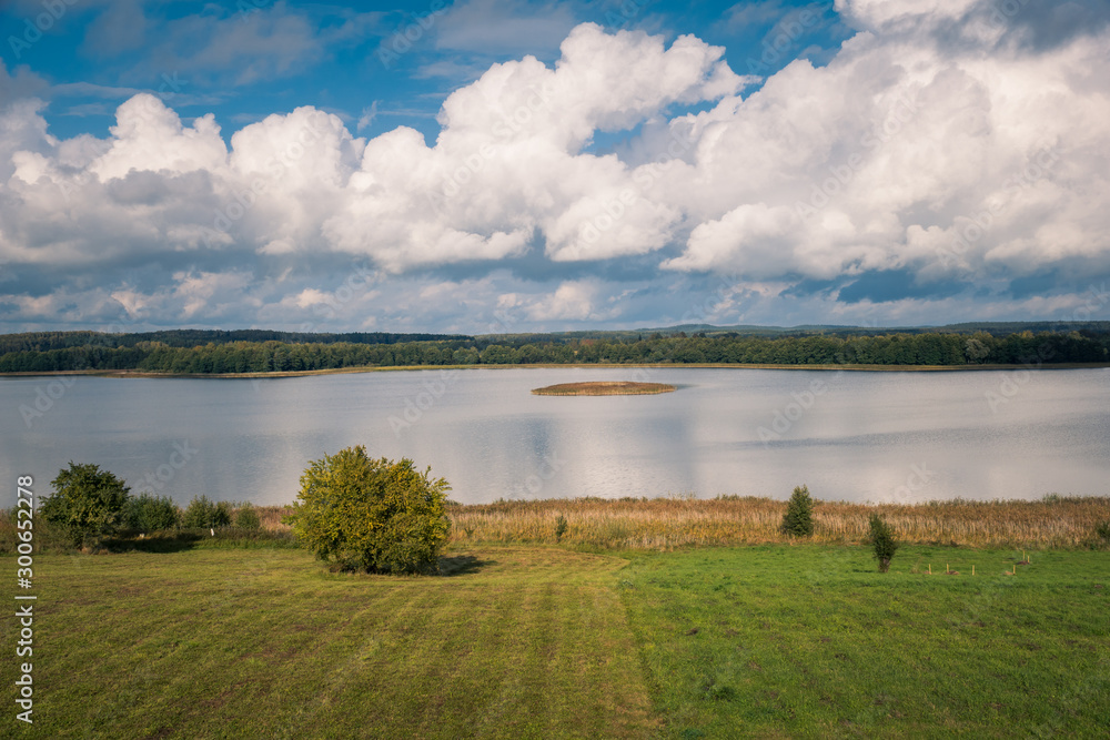 Pozezdrze lake at autumn, Warminsko- Mazurskie, Poland