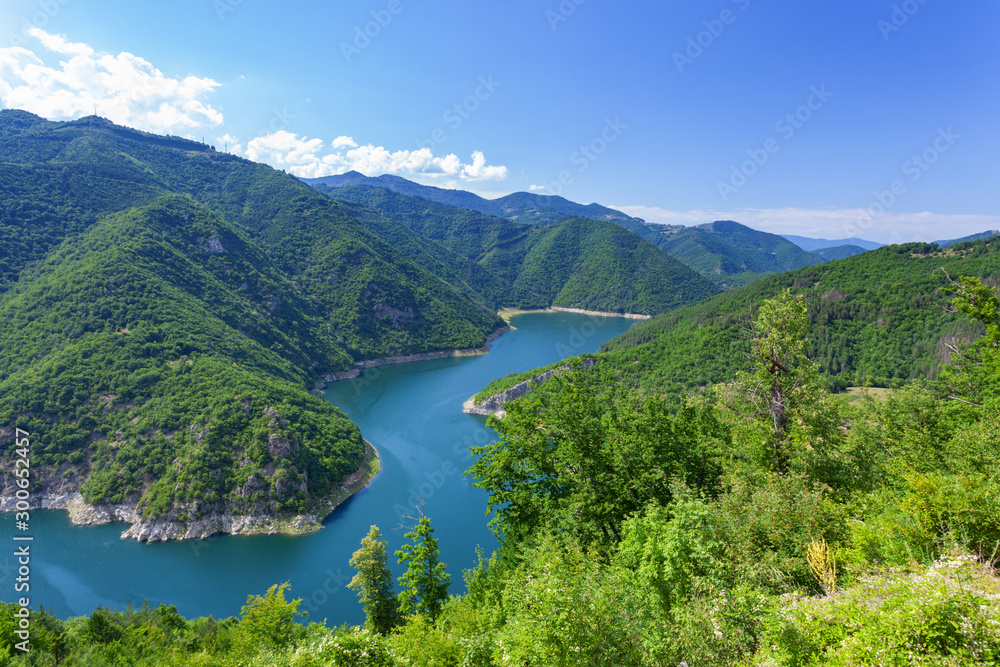 lake Vacha in the Rhodope mountains in Bulgaria