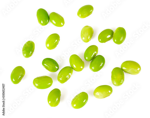 soya beans isolated on white photo