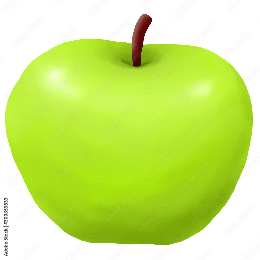 りんご リンゴ 青りんご 果物 フルーツ Stock イラスト Adobe Stock