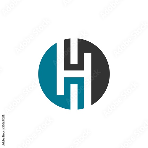 abstract initial letter H logo design template