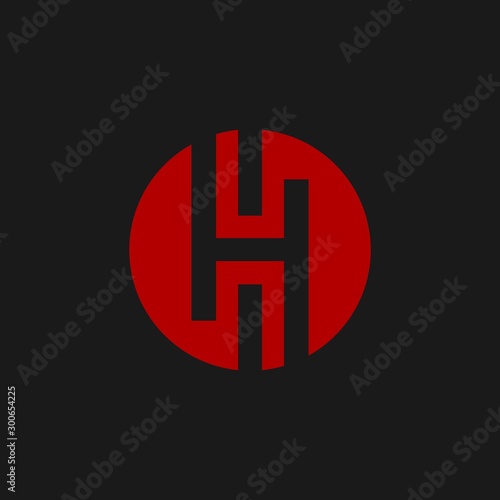 abstract initial letter H logo design template