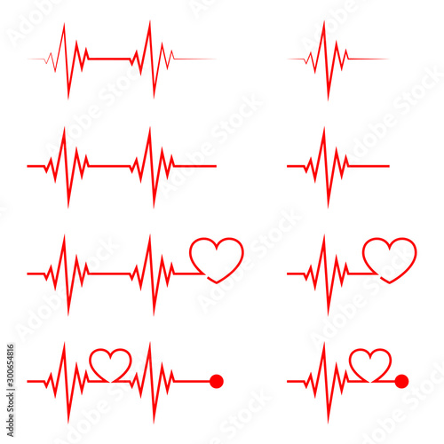Heartbeat icon - vector.