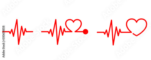 Fotografia Heartbeat icon - vector.
