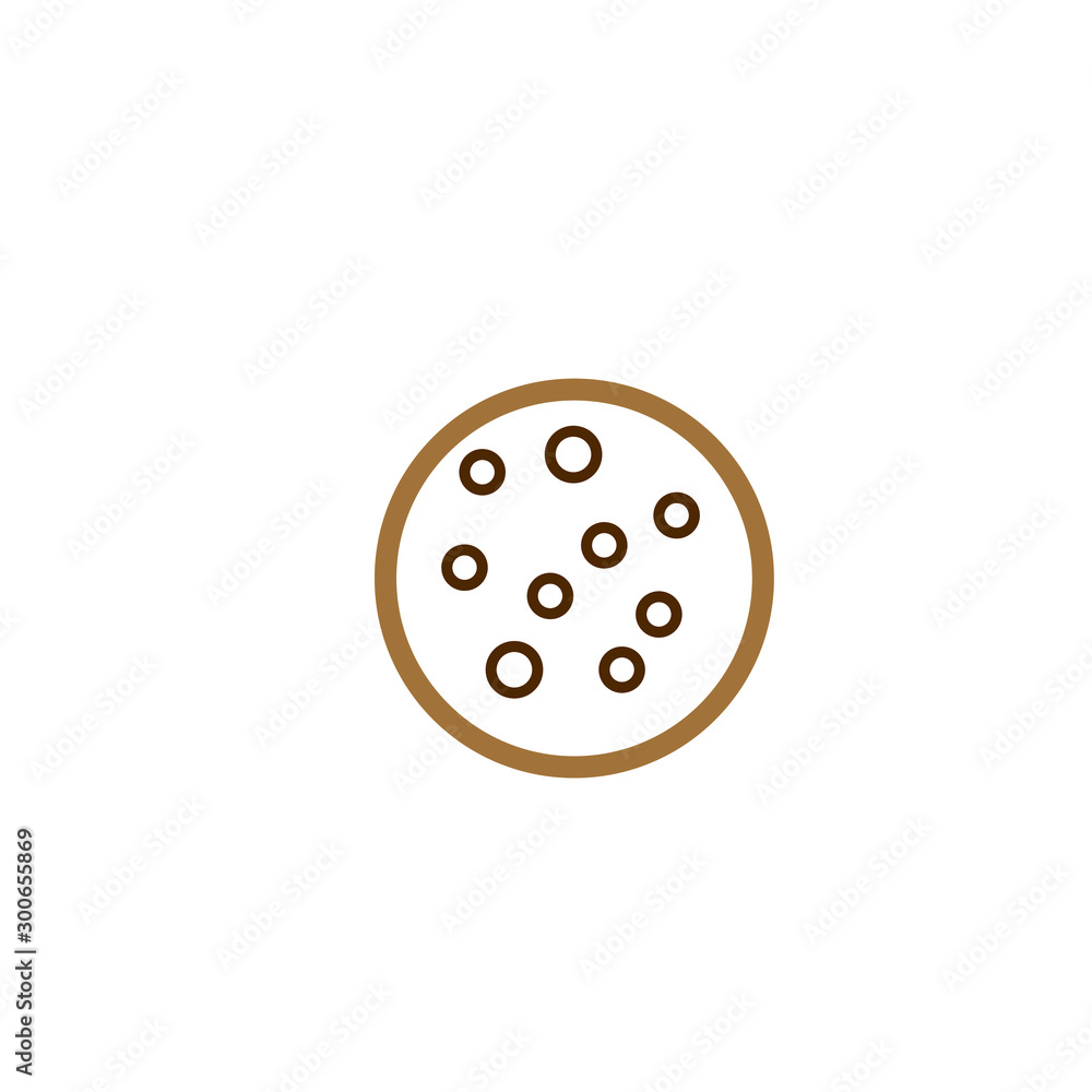 vector simple icon with chocolate shaped cookies vector simple icon with chocolate shaped cookies