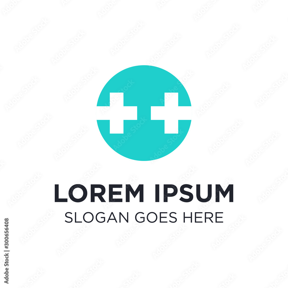 Healthcare Logo with Cross Vector Icon Healthcare Logo with Cross Vector Icon