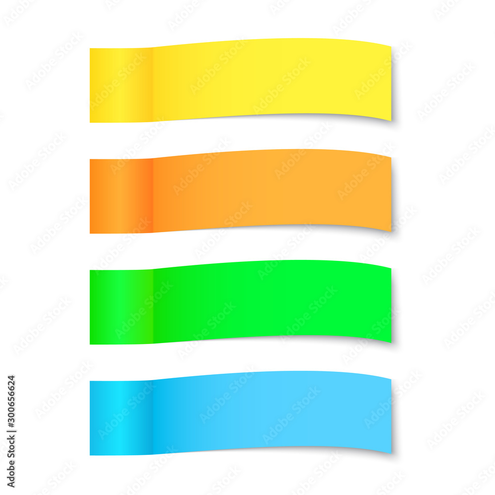 Set of paper stickers - vector illustration. Set of paper stickers - vector illustration.