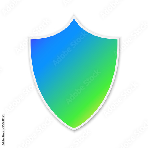 Colorful vector Shield icon.