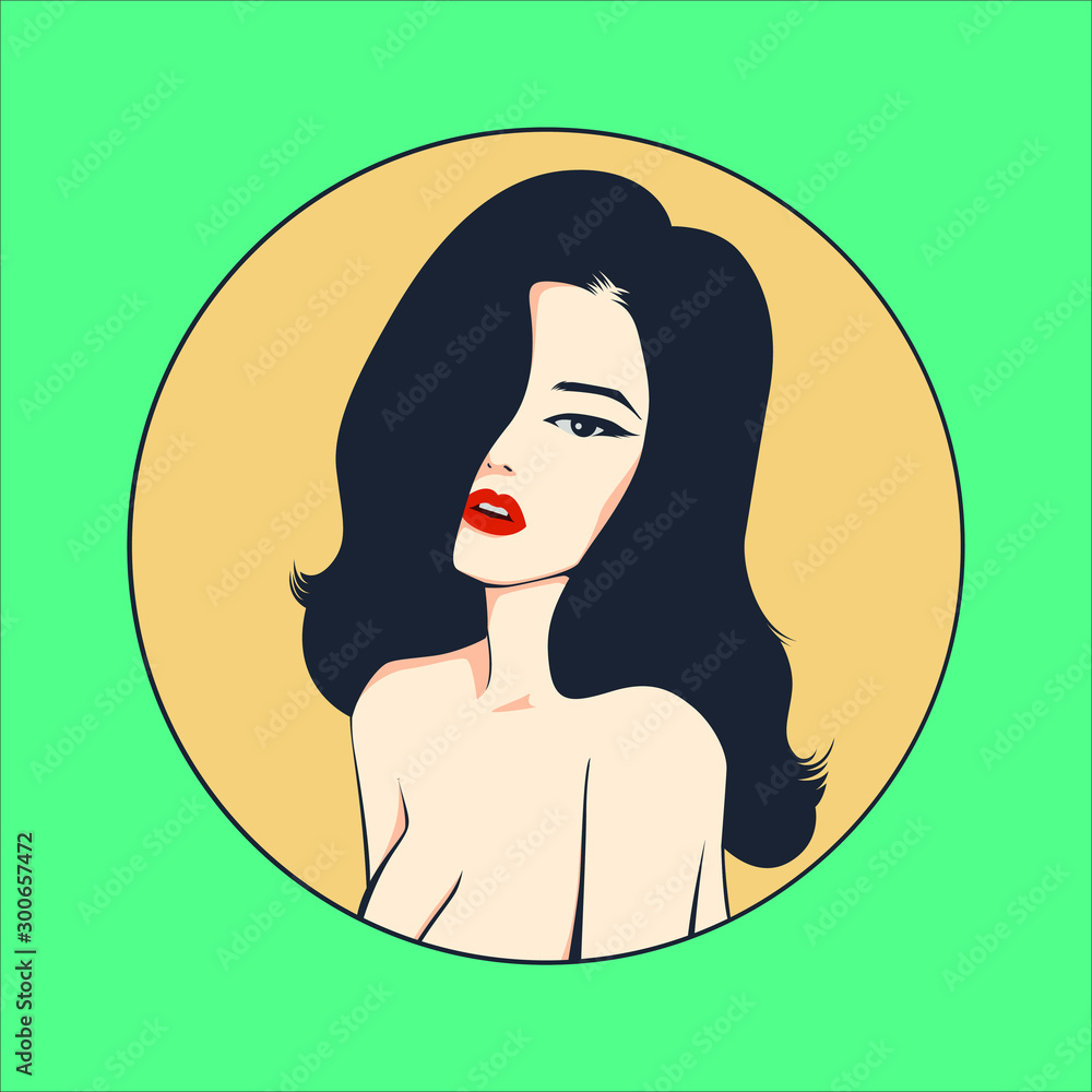 Top nude body of beautiful woman cartoon character. Top nude body of beautiful woman cartoon character.