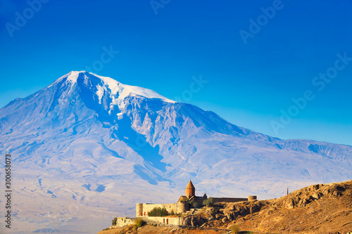 Фотография Chor Virap monastery in front of mount Ararat, Ararat province, Armenia