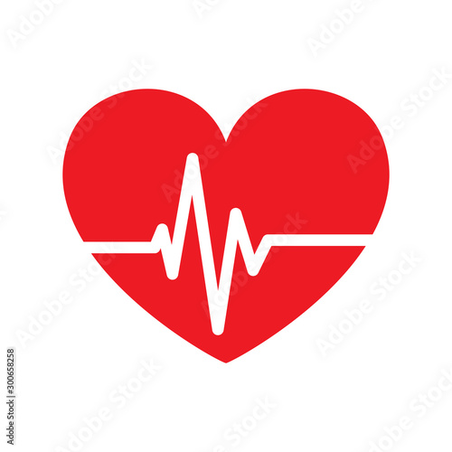 Carta da parati Heartbeat icon - vector.