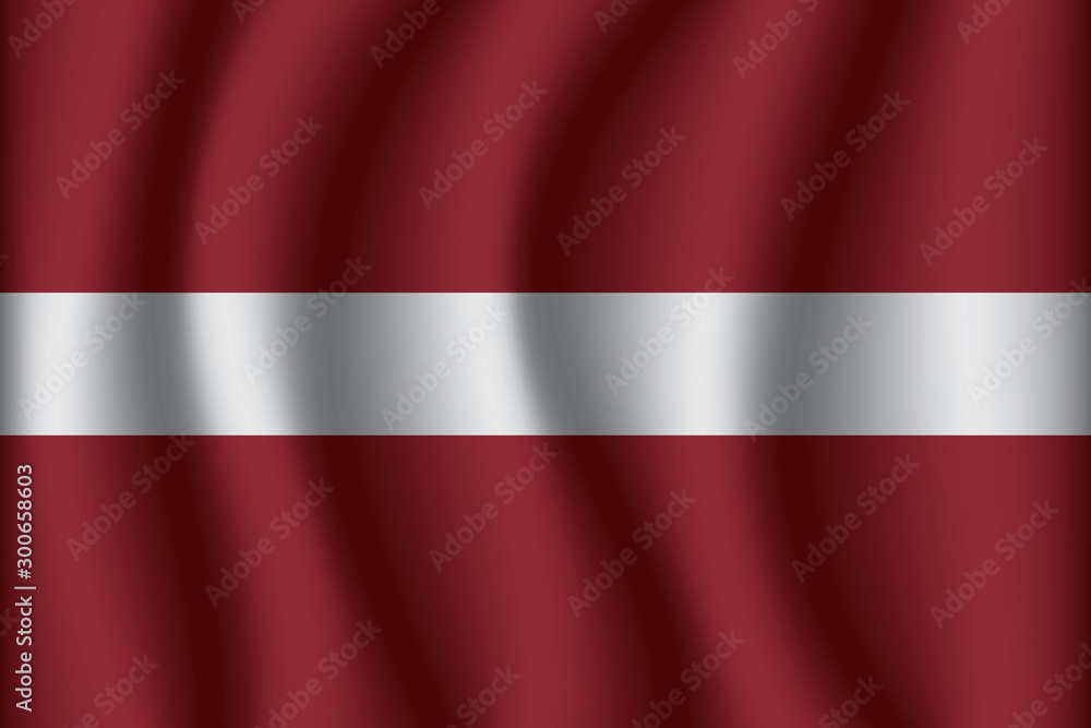 Obraz premium Waving Flag of Latvia. Latvia Icon vector illustration eps10. L