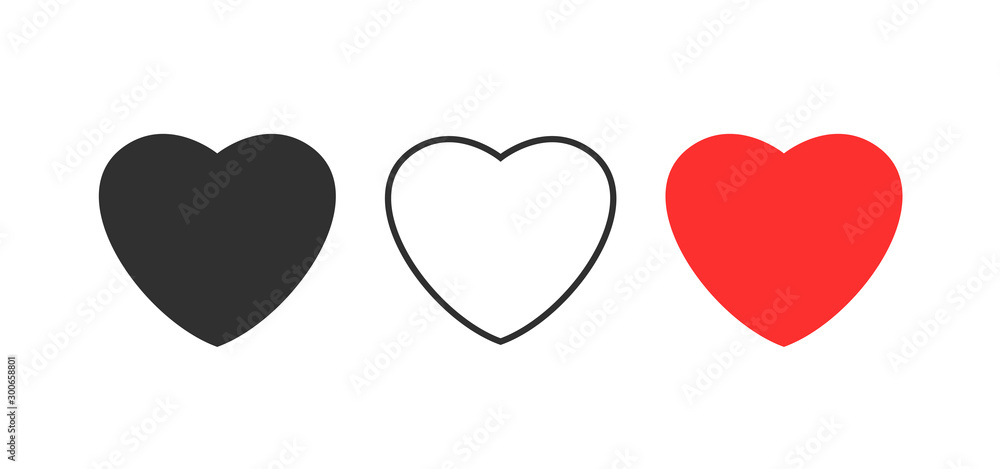 Hearts vector icons Hearts vector icons