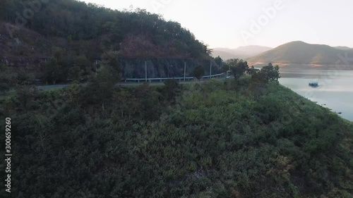Traveling by vehicle in the mountains