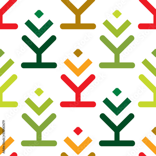 Bright seamless pattern with geometric elements.