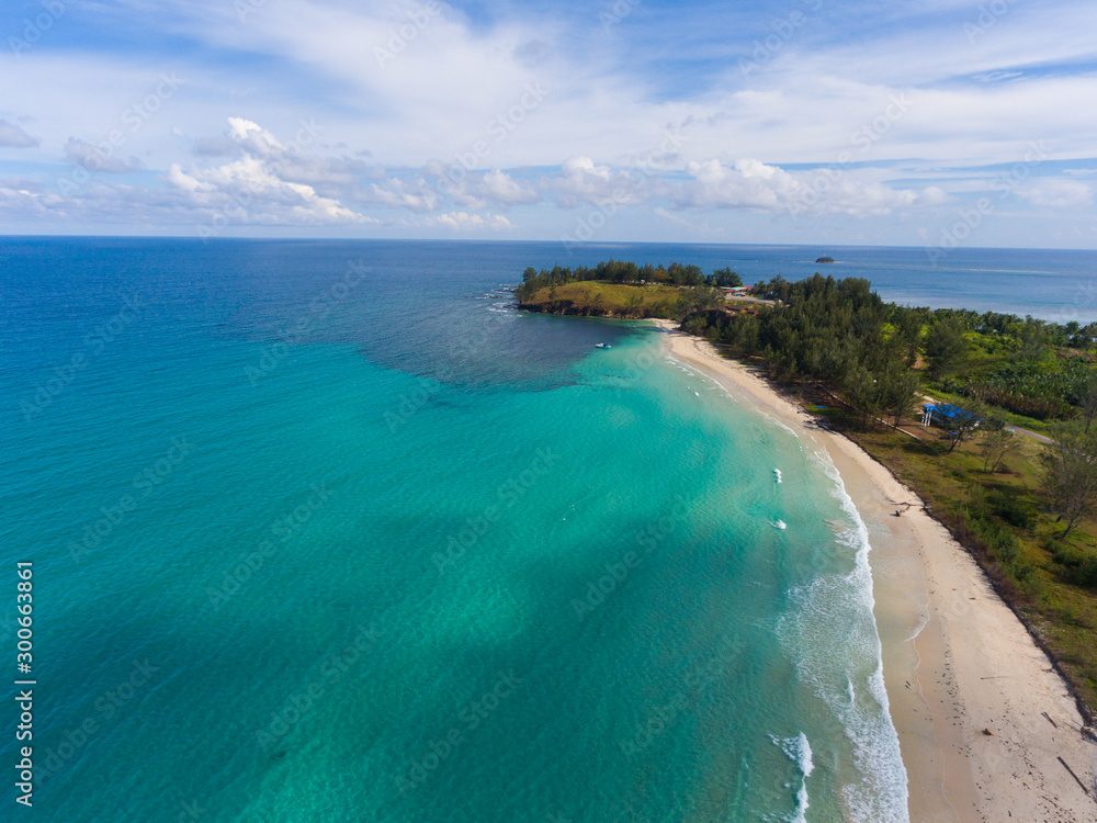 Aerial view image of beautiful Ocean View Beach