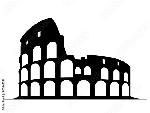 Foto Coliseum vector on a white background