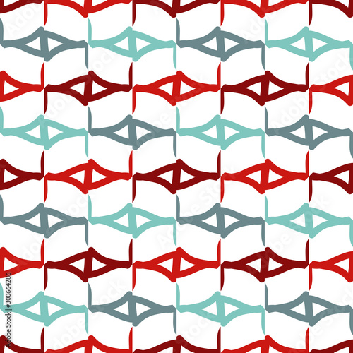 Bright seamless pattern with geometric forms of chain.
