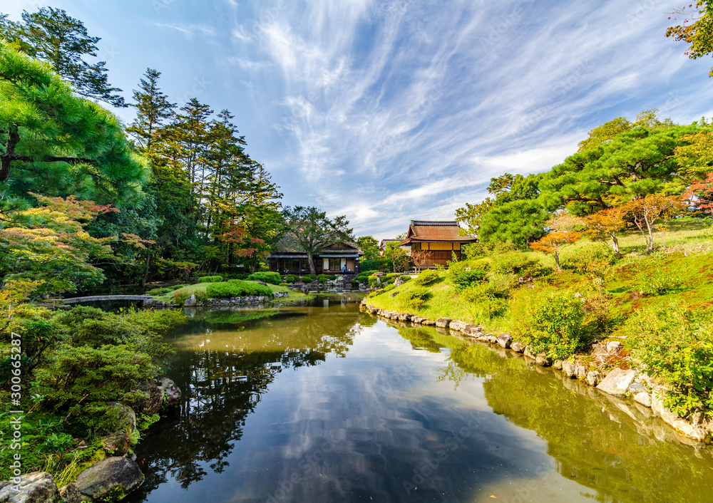 beautiful Japanese garden in Nara