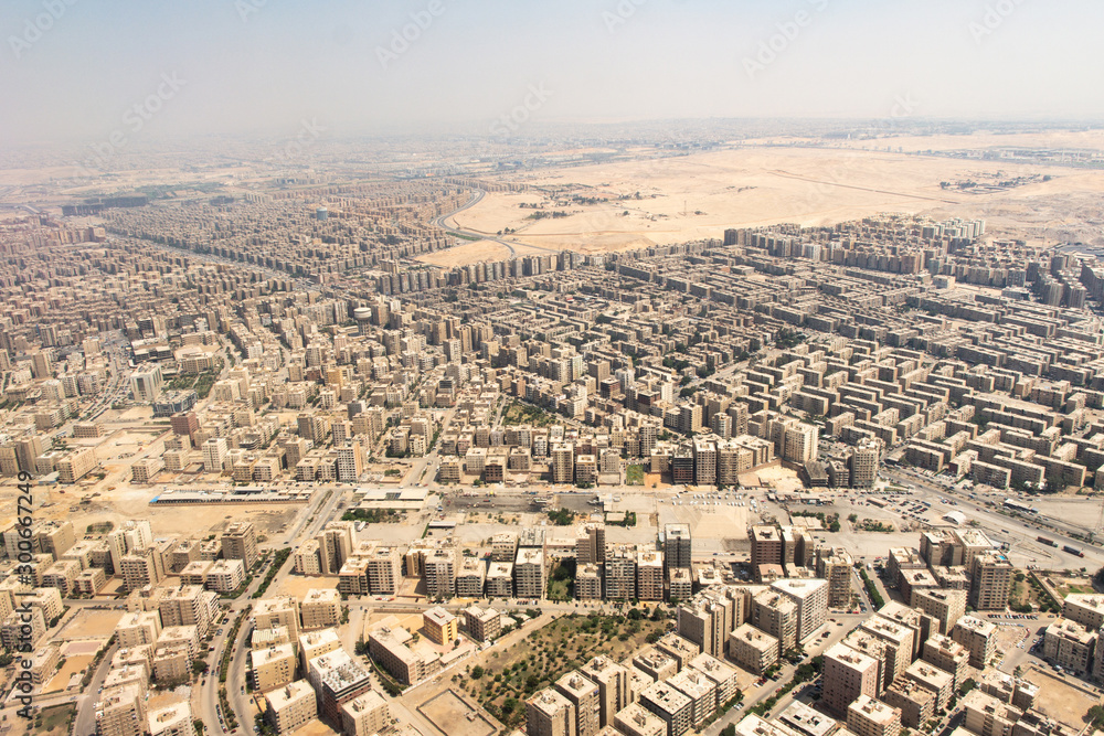 Aerial view of Cairo city.