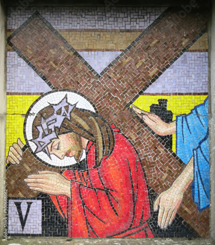 Canvastavla Mosaic - Fifth Station of the Cross Ballina County Mayo Ireland (2019)