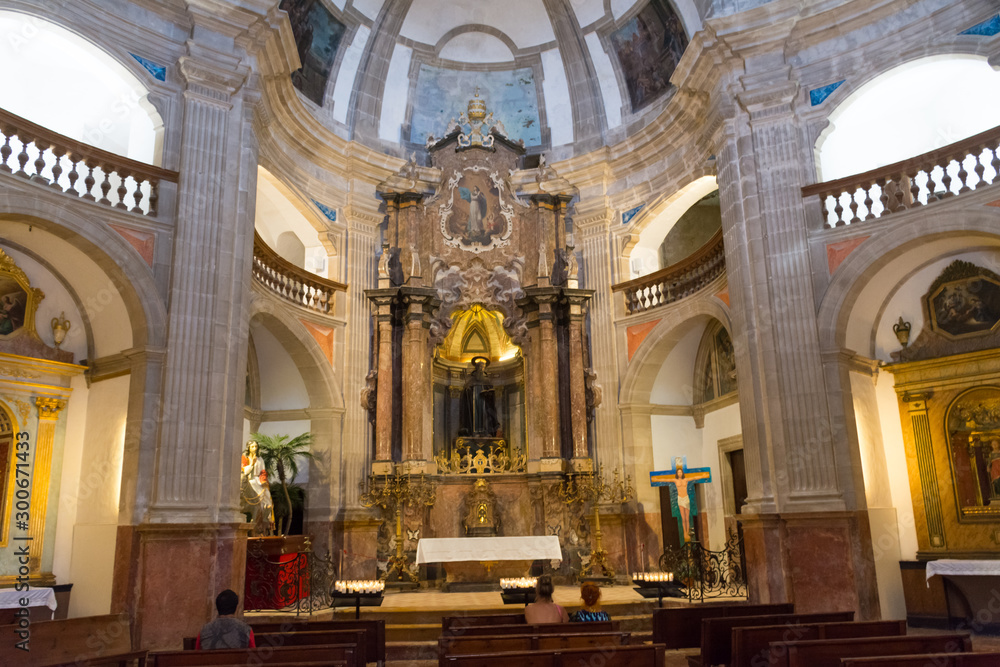 Palma de Mallorca. The interior of the Basilica of St. Michael in the centre of the city.