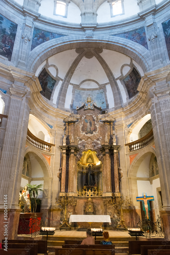 Palma de Mallorca. The interior of the Basilica of St. Michael in the centre of the city.