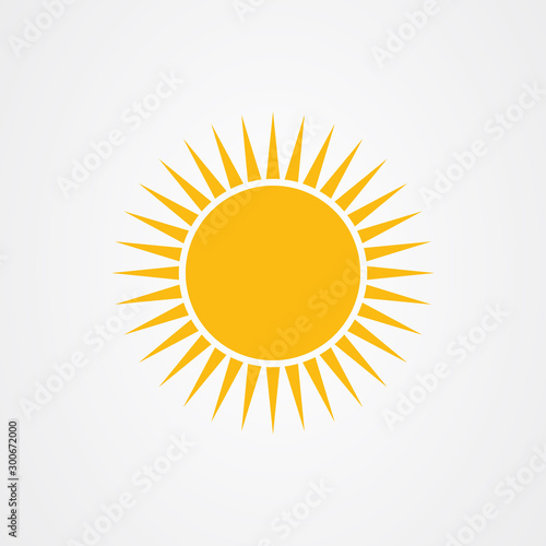 Sun icon logo vector design