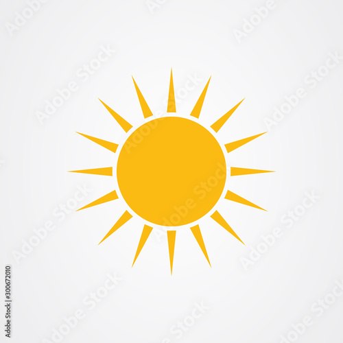 Sun icon logo vector design