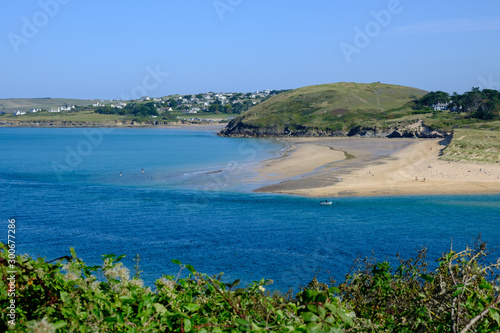View across Camel Estuary Padstow Plymouth Cornwall England