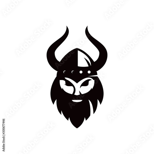 viking head vector illustration silhouette