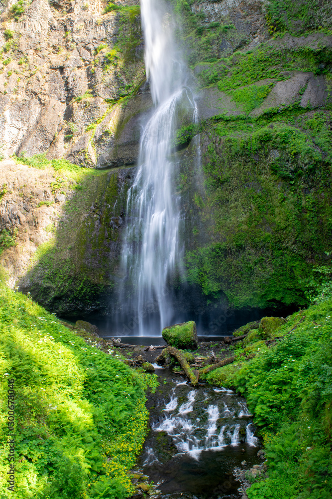 Base of Multnomah Falls - Columbia River Gorge, Oregon, USA