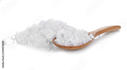 sea salt for cooking  isolated white background.