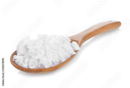 sea salt for cooking  isolated white background.