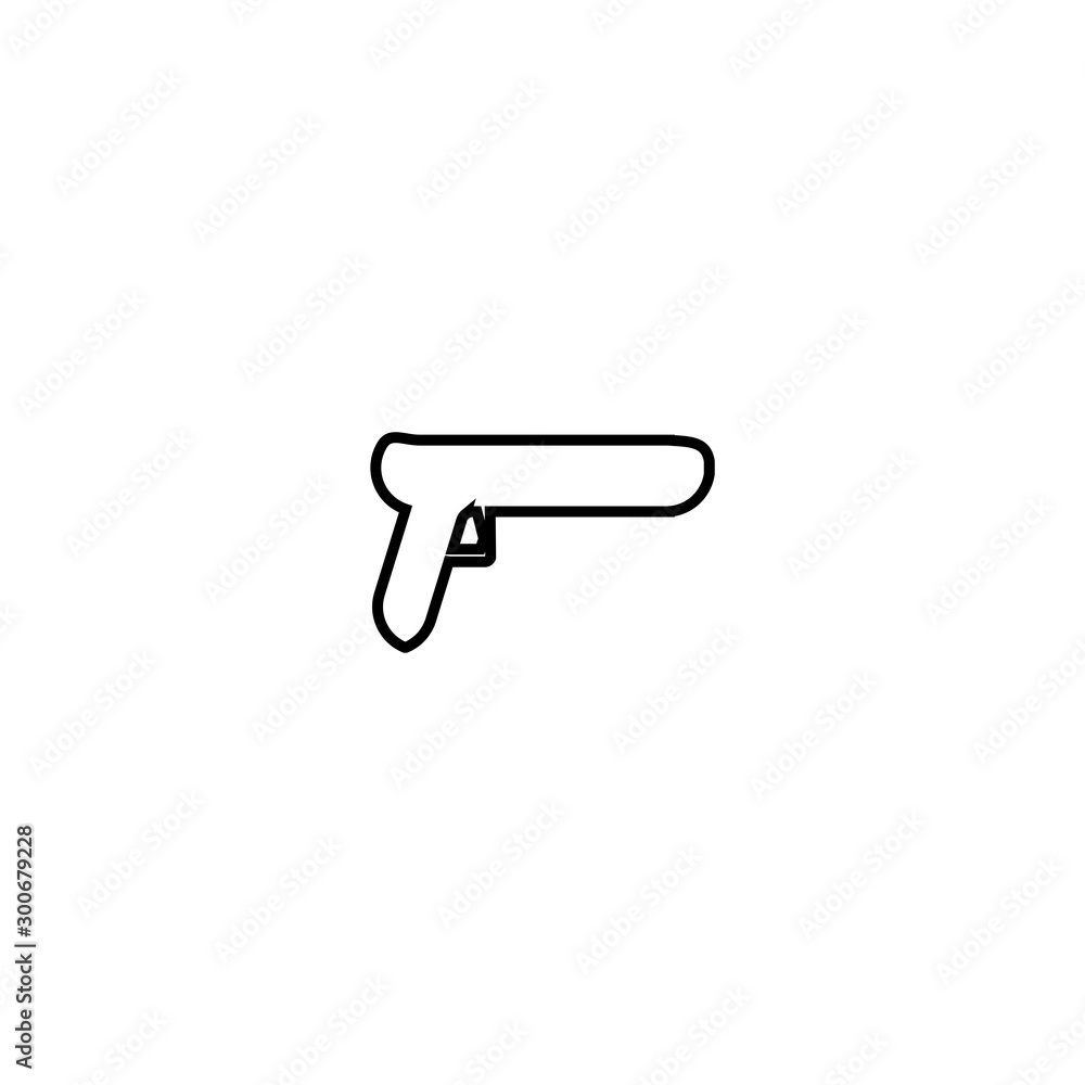 Pistol icon. Gun store logo design element. Weapon symbol Pistol icon. Gun store logo design element. Weapon symbol